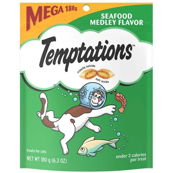 6.35 oz. Whiskas Temptations Seafood Medley - Treats